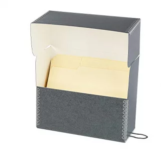 Lineco, Archival Document Storage Box with 12 Letter Sized File Folders, Acid-Free Organizer for Prints, Photos, Papers 12.5