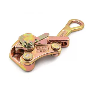 QWORK 2 T Cable Grip Wire Grip Steel Rope Jaw Puller for Wire Rope, Pulling 4408 Lbs