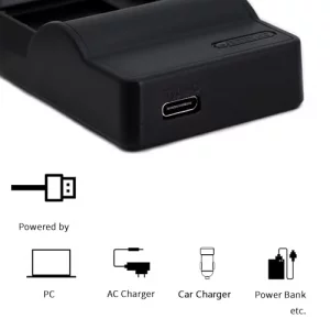 Norifon BN-VF808 USB Charger for JVC GR-D750U, GR-D850, GZ-HD3, GZ-HD30, GZ-HD300, GZ-HD310, GZ-HD320, GZ-HD40, GZ-HD5, GZ-HD6, GZ-HD7, GZ-MG330, GZ-