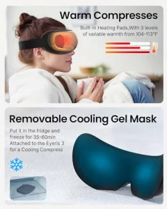RENPHO Eyeris 3 Eye Massager with Heat and Cooling Voice Control, FSA Eligible HSA, Birthday Day Gifts for Women Men Her Him, Eye Mask for Migraines,