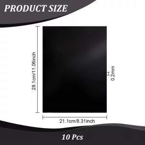 BENECREAT 10 Sheets Black Laser Engraving Testing Paper A4 11x8.3 Inch Double Sides Laser Marking Paper for Fiber Laser Marking and Engraving Laser C