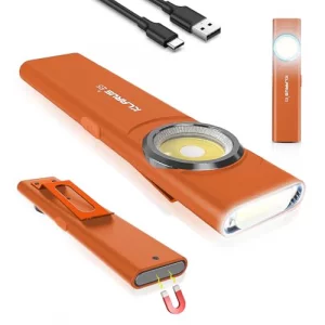 klarus E5 Pocket Flashlight, Rechargeable EDC Flashlight, Super Slim 4.2x1x0.3inch, 600 Lumens, USB-C Port, IPX4, Dual Light Source with Magnetic Bas