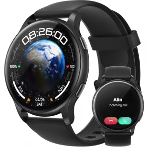 Parsonver Smart Watch for Men Women(Answer/Make Calls), 5ATM Waterproof Swimming Monitor, 44mm HD Screen Fitness Tracker 100+ Sport Modes, Heart Rate
