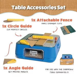 Accessory Set for ChompSaw | (ChompSaw Not Included) | Fence, Circle-Cutting Tool & Angle Guide | Precision Attachments for Cardboard Crafting & STEM