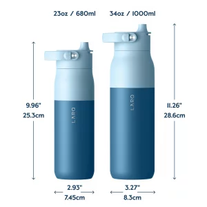 LARQ Bottle Swig Top 23oz - Insulated Reusable Stainless Steel Water Bottle With Built-In Silicone Handle | BPA Free | For Sports, Gym, and Travel |