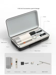 Rokeblau Projector Storage Carrying Case for XGIMI MOGO 3 Pro and Powerbase Stand, Hard EVA Portable Case Perfectly fits with MOGO 3 Pro, Accessories