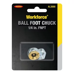 WorkForce Legacy Ball Foot Air Chuck with Clip, 1/4 in. Female - AL3000, Factory, 1.6 Ounce (Pack of 1)