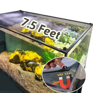 7.5 FT DIY Magnetic Fish Aquarium Anti-Jumping net Cover, Mesh Screen Netting for Fish Aquarium Screen Top Cover, Aquarium Lid Prevents Fish, Reptile