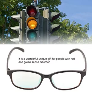 NSXAYIWE Color Blind Glasses for Men Women, Red Green Colorblind Correcting Glasses with Case, Transparent Black Frame Colorblindness Color Correctin