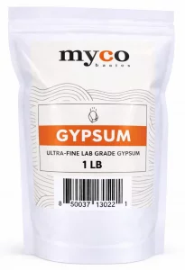 (1.0-20.0 lbs) Mycology Basics - Bulk Ultra-Fine Lab Grade Gypsum for Mushrooms, Food Grade, No Additives - Packaged in HEPA filtrated Enclosure for
