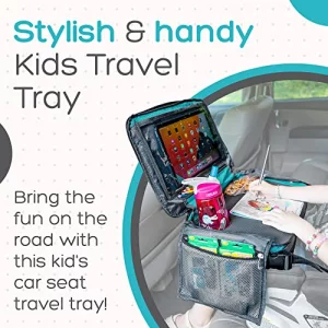 BE Family Travel Kids Car Seat Travel Tray, Car Accessories for Children, Car Seat Snack Tray, Traveling Essentials for Kids, Toddler Lap Tray for En