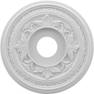 Ekena Millwork CMP16BA Baltimore Thermoformed PVC Ceiling Medallion (Fits Canopies up to 6 1/2
