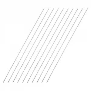 Awclub 1mm x 200mm 304 Stainless Steel Solid Round Rod Lathe Bar Stock for DIY Crafts Model Car Helicopter Airplane - 10pcs