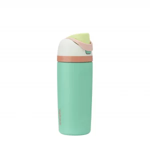 Owala Kids FreeSip Insulated Stainless Steel Water Bottle with Straw for Sports, Travel, and School, BPA-Free Sports Water Bottle, 16 oz, Mint Green