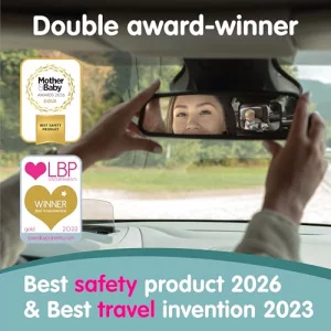 Onco Baby Car Mirror Back Seat  Rearview Baby Car Mirror, 100% Unbreakable and Anti-Vibration, Universal Fit with 360 Rotation (Award-Winning)
