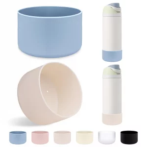 LUCKINEE 2Pcs Protective Silicone Boot Bottom Base for Owala FreeSip Twist and Flip Flask 24OZ, and Compatible with Stanly Cup Tumbler 20-40oz and Mo