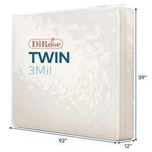 Mattress Storage Bag - Twin Size Thick Plastic Moving Cover, Transport, Disposal and Protector - 3 mil Heavy Duty Reusable Clear Waterproof Mattress