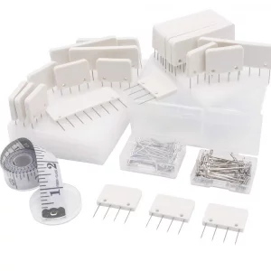 LAMXD Knit Blocking Pins Kit - 25 Pcs Knit Blockers & 100 T-pins Kit for Blocking Mats- Knit Blocking Combs for Blocking Knitting, Crochet, Lace or N