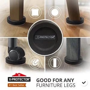 Felt Furniture Sliders for Hardwood Floors X-PROTECTOR 16 PCS 3  - Furniture Slider with Unique Design - Heavy-Duty Furniture Movers for Hard Surfa