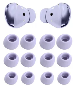 Silicone Ear Tips Replacement for Galaxy Buds Pro, JNSA Replacement Earbuds Tips Compatible with Galaxy Buds Pro Earbuds 6 Pairs SML Purple (GBP8PP)