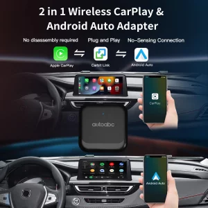Wireless CarbitLink USB Dongle with CarPlay/Android Auto Plug and Play for OEM Carbit Link/Smart Link/Phone Link/Easy Connect Functionality Version 6
