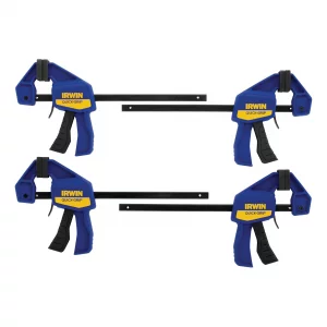 IRWIN Quick-Grip 1964758 One-Handed Mini Bar Clamp 4 Pack, 6