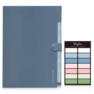 SKYDUE Expanding File Organizer with 8 Pockets, Accordion File Folders with Labels, Portable Document Paper Bill Receipt Organizer, Home College Scho