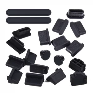 20 Pcs USB Port Cover, 6 Types Laptop Ports Cover Dust Plugs Caps for Type C/USB C, USB Female Plug, HDMI, RJ45, SD Card, Headphone Ports, Silicone U