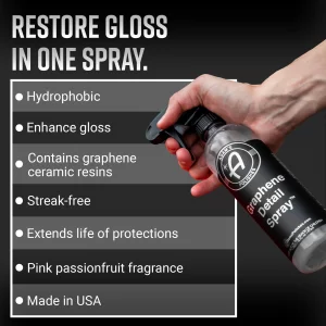 Adam's Polishes Graphene Detail Spray (16 Fl Oz) - Extend Protection of Waxes, Sealants, & Coatings | Waterless Detailer For Car Detailing | Clay Bar