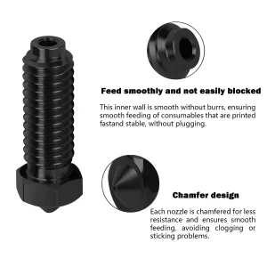 RugooSpink 2PCS 0.4MM Hardened Hotend for Kobra S1 Combo(200K) Hot End for Kobra S1 Extruder Hotend with Throat Tube Assembly Kobra S1 Print Head Rep