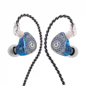 Linsoul TANGZU Waner S.G HiFi 10mm Dynamic Driver PET Diaphragm in-Ear Earphone with Ergonomic Shape, Detachable Recessed 2Pin OFC Braided Cable for