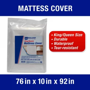 Seal-It Mail and Ship Mattress Cover for Moving & Storage, King/Queen, 76