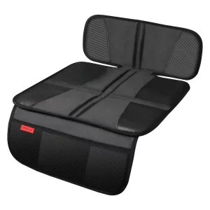 Kaiphy Car Seat Protector - Seat Protection Mat - Thick Padding - Durable, Waterproof Fabric, Leather Reinforced Corners & 3 Pockets for Handy Storag