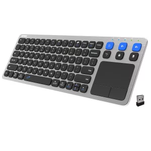 Arteck Universal 2.4G Wireless and Bluetooth Touch TV Keyboard Multi-Device with Easy Media Control and Build-in Touchpad Keyboard for Smart TV, TV B