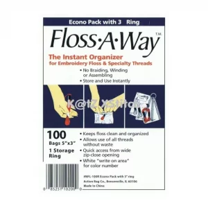 ACTION BAG Floss-A-Way Organizer, 3 by 5-Inch, 100-Pack