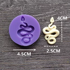 Snake Resin Mold 2 Pack - Silicone Snake Mold