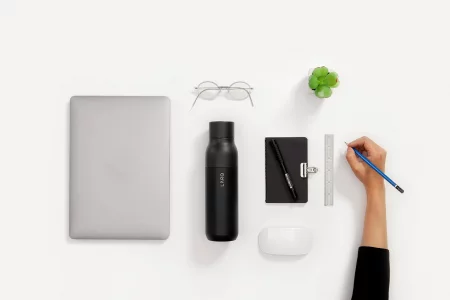 LARQ Bottle PureVis 17 oz - Self-Cleaning and Insulated Stainless Steel Water Bottle with UV Water Purifier and Award-winning Design | Reusable & Tra