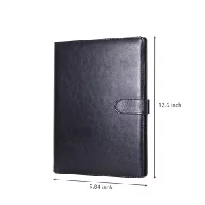 Padfolio Clipboard Folder Portfolio, Mymazn Faux Leather Storage Clipboard with Cover for Legal Pad Holder Letter Size A4 Writing Pad for Business Sc
