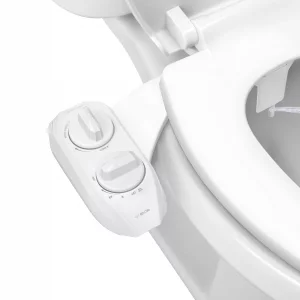 LUXE Bidet NEO 120 Plus - Single Nozzle, Non-Electric Bidet Attachment for Toilet Seat, Patented Slide-In Install, 360 Self-Clean, EZ-Lift to Clean,