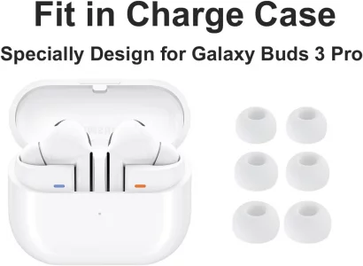 Replacement Earbuds Tips Eartips for Galaxy Buds3 Pro, Ear Tips Silicone Ear Buds Ear Caps Ear Gels, S/M/L 3 Size 3 Pairs,White gj3pw3