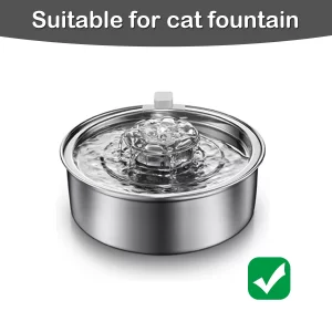 Cat Water Fountain Filter,Pet Water Fountain Filter Replacement Filter for Round 2.1l/67oz Stainless Steel Cat Fountain to Purify Water