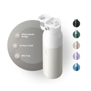 LARQ Bottle Swig Top 23oz - Insulated Stainless Steel Water Bottle With Built-In Silicone Handle | BPA Free | Reusable Water Bottle for Sports, Gym,