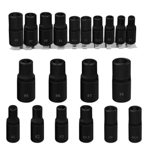 10Pcs Tap Socket Wrench Set (Magnetic), 1/4 & 3/8 Drive External Tap Socket Adapter, Torx Socket Set