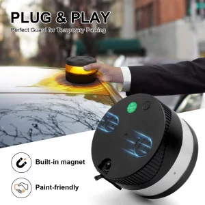 Magnetic Wireless Beacon Light, USB-C Rechargeable LED Strobe Lights for Truck, Mini Portable Flashing Emergency Safety Warning Light for Postal Car