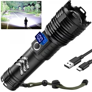 taoquwe Flashlights High Lumens LED Rechargeable, 99,000 Lumen Super Bright Flashlight High Power USB Flash Light,Waterproof Handheld LED Flashlight