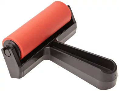 4-Inch Gel Press Rubber Brayer - for Printmaking, Scrapbooking, Paper Crafts, Home Decor & More - Blue & Green