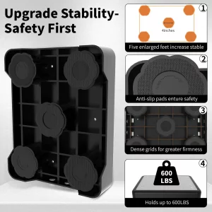 Adjustable Step Stool for Adults, Toddler Step Stools, 660 LBS Capacity Non-Slip Safety Step Platform for Elderly and Kids, Portable Stair Assist for