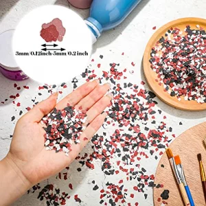 350 G/ 0.77 lb Decorative Color Chips Epoxy Flakes 3-5 mm Blend Concrete Floor Coatings Decorative Paint Flakes for Garage Floor Paint Interior Exter