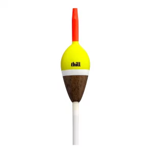 Thill America's Classic Float Fishing Bobber with Buoyant Balsa Wood Body, Pack of 2, 7/8