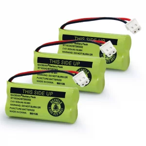 BAOBIAN BT183342/BT283342 2.4V 400mAh Ni-MH BT166342/BT266342 BT162342/BT262342 Cordless Phone Pack CS6709 CS6609 CS6509 CS6409 EL52100 EL50003 (3 Pa